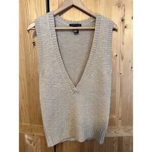 THEORY Women’s Deep V Vest Wool/Camel Size S